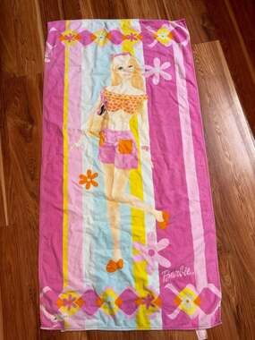 vintage barbie towel FLAWED